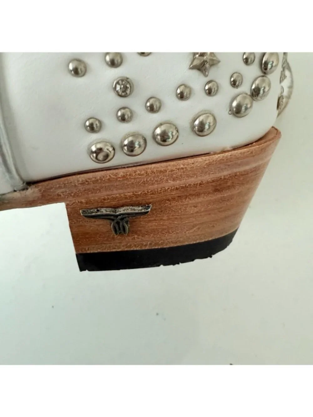 Lane SOLSTICE White Cowboy Boots Embellished Western Cowgirl Tall Snip Toe 11 - Picture 16 of 16